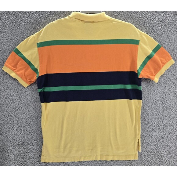 Polo Ralph Lauren Polo Shirt Mens Medium Striped Short Sleeve Classic Fit Rugby - Picture 7 of 7